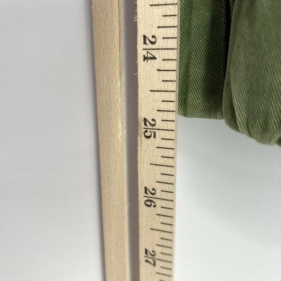 J. Crew Ankle Zip Skinny Jogger Pants Women's Size 0 Mid Rise Stretch Crop Green - Picture 12 of 12